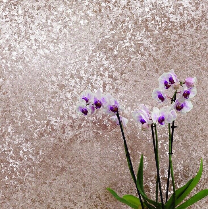 Arthouse Crushed Velvet Wallpaper 294300 – Rose Gold Metallic Foil, Textured Vinyl, 10m Roll