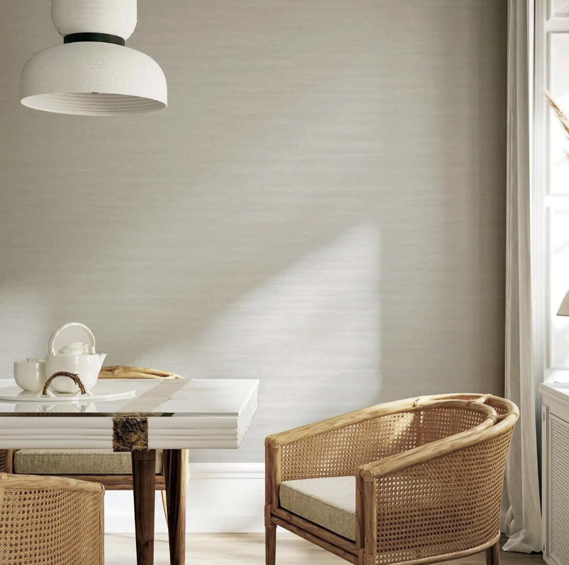 Arthouse Jardin Plain Wallpaper – Brushed Stripes Subtle Textured Neutral 924205
