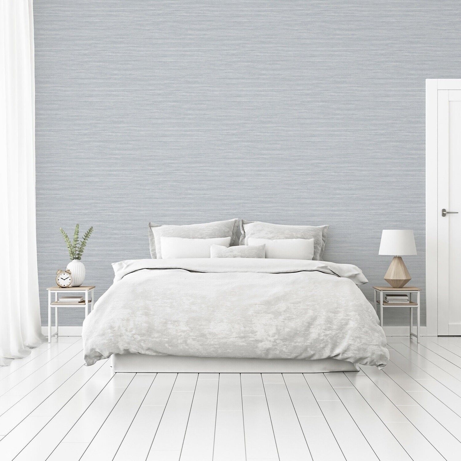 Arthouse Jardin Plain Grey Subtle Textured Look Soft Sheen Wallpaper 924206