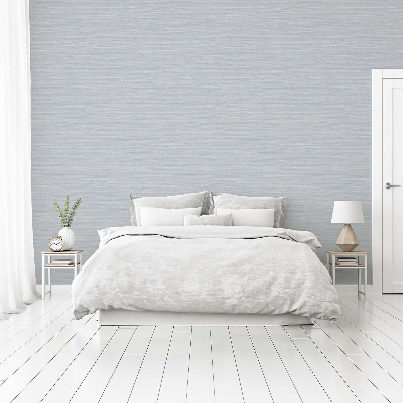 Arthouse Jardin Plain Grey Subtle Textured Look Soft Sheen Wallpaper 924206