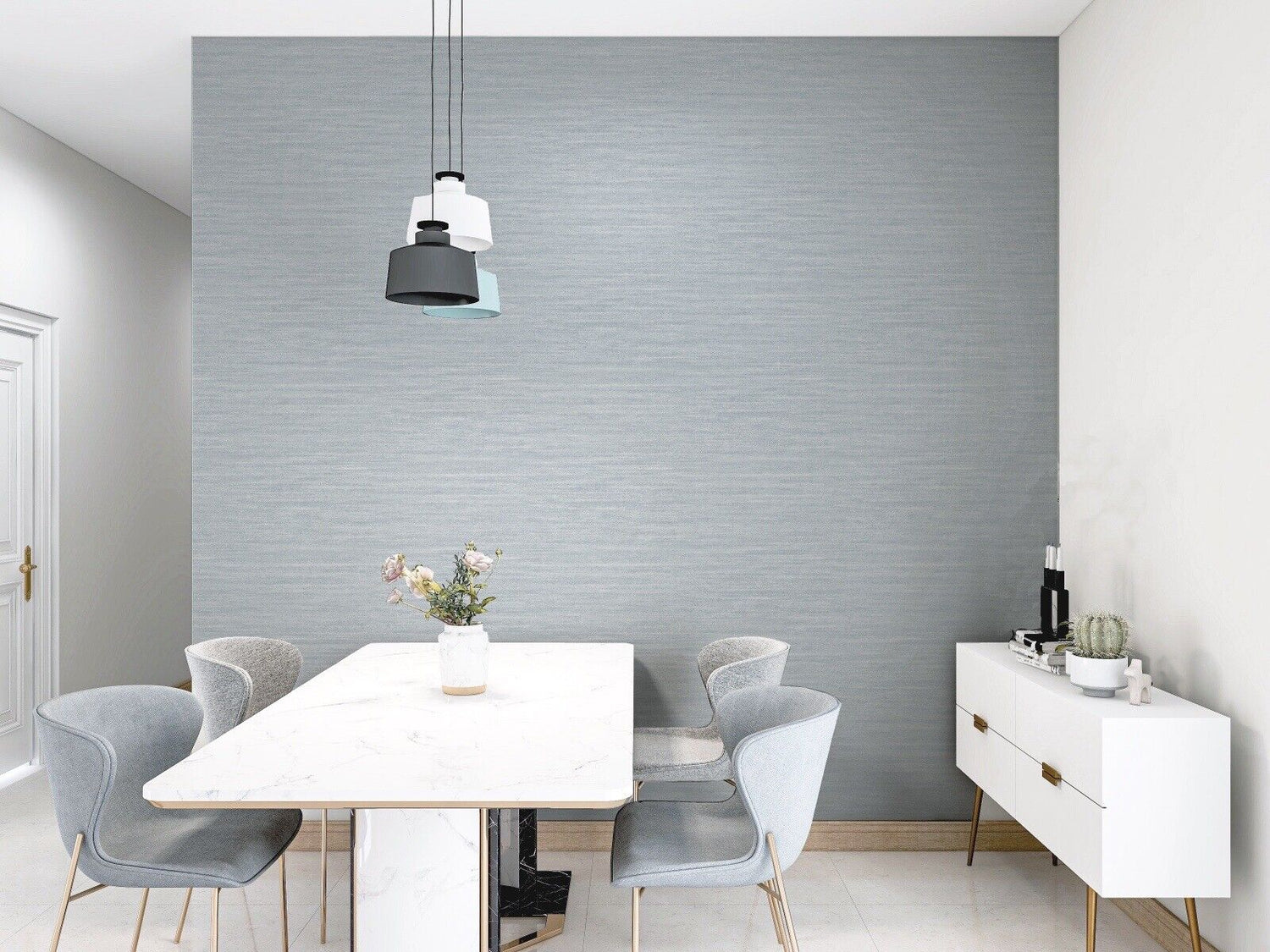 Arthouse Jardin Plain Grey Subtle Textured Look Soft Sheen Wallpaper 924206