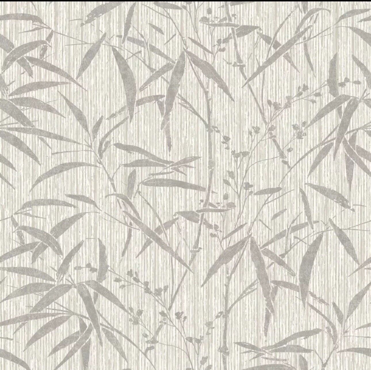 Rasch Bamboo Manila Wallpaper 284873 – White & Grey Tropical Leaf Jungle Design, 10m Roll