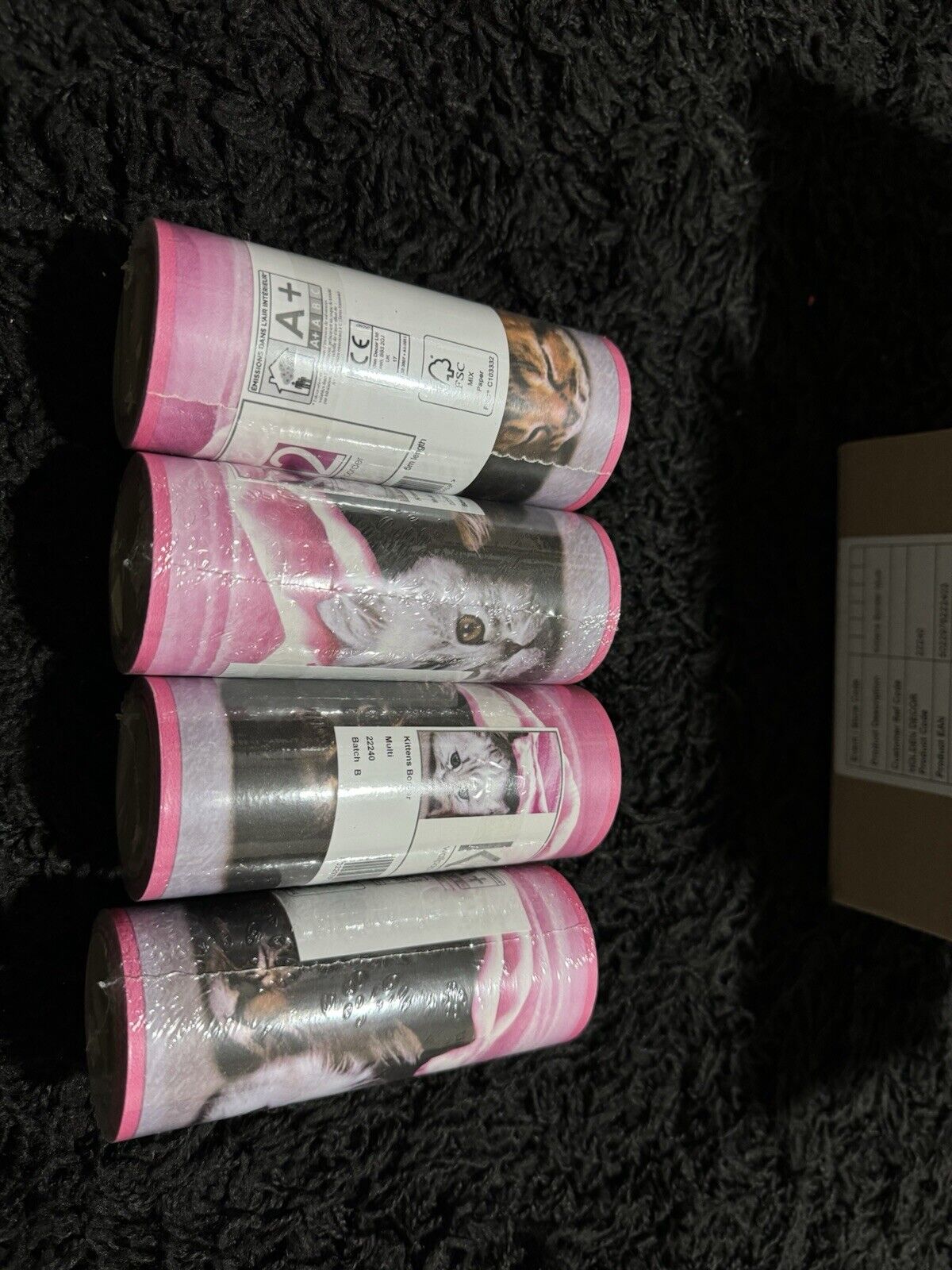 4 x Pink Kitten Cat Wallpaper Border for Girls – Holden Decor Job Lot