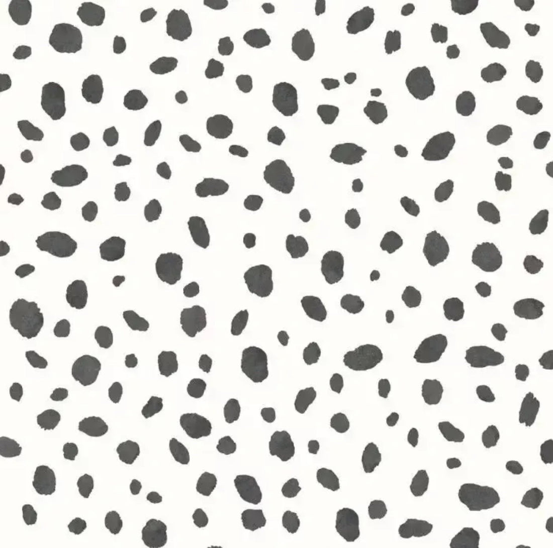 Holden Dalmatian Spot Animal Print Wallpaper  Black & White 12940