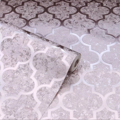 Arthouse Trellis Wallpaper 294604 – Rose Gold Metallic Foil, Crushed Textured Vinyl, 10m Roll