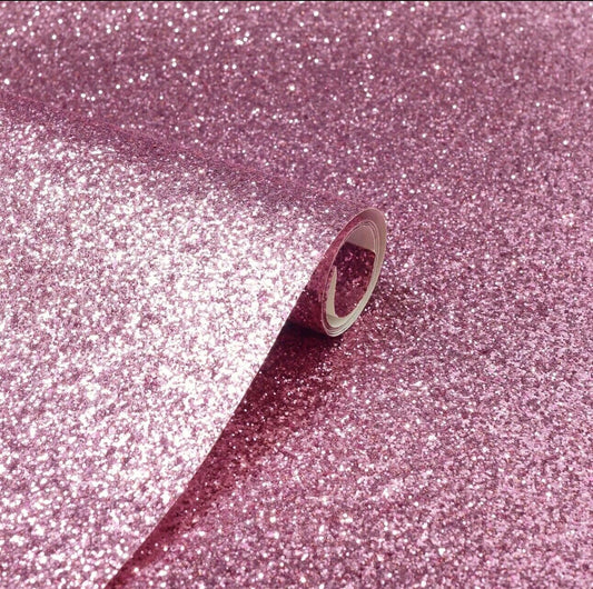 Arthouse Sequin Sparkle Wallpaper 900904 – Pink Textured Glitter Vinyl, Paste the Wall, 10m Roll