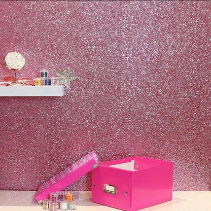 Arthouse Sparkle Pink Glitter Wallpaper 900904 – Sequin Metallic, Paste the Wall, 6m Roll
