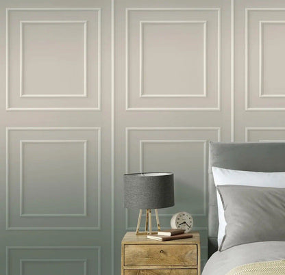 Rasch Beaded Panel Wallpaper Realistic 3D Effect Wood Paneling - Grey 279282