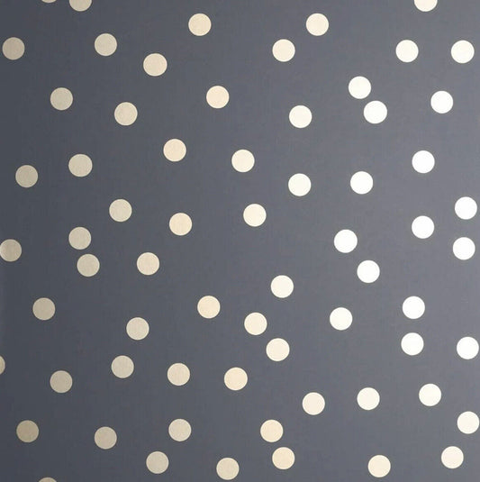 Arthouse Dotty Charcoal & Rose Gold Wallpaper 685001 – Modern Metallic Polka Dot Design, Full Roll