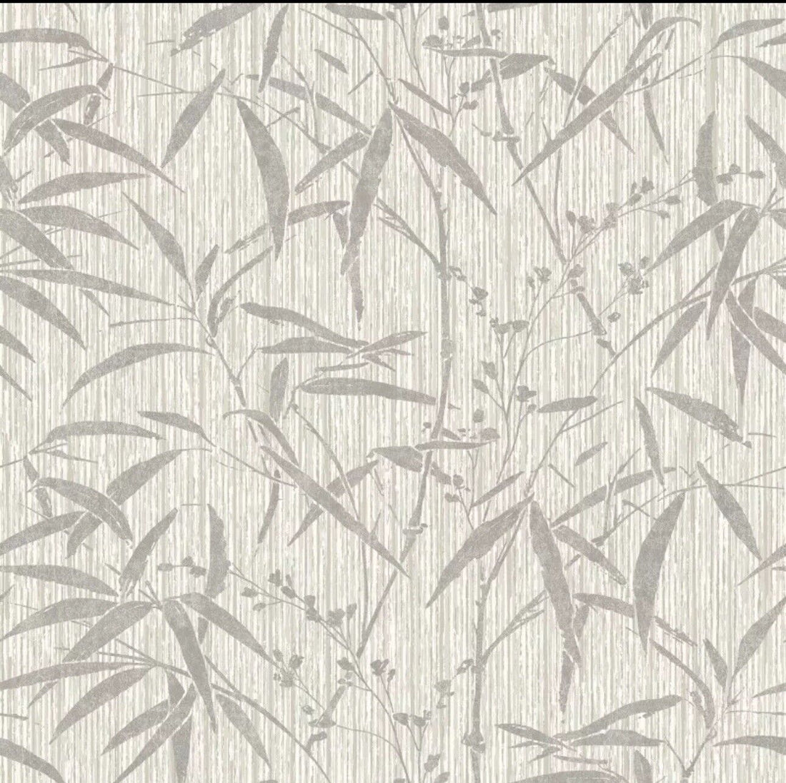 Rasch Bamboo Manila Wallpaper 284873 – White & Grey Tropical Leaf Jungle Design, 10m Roll