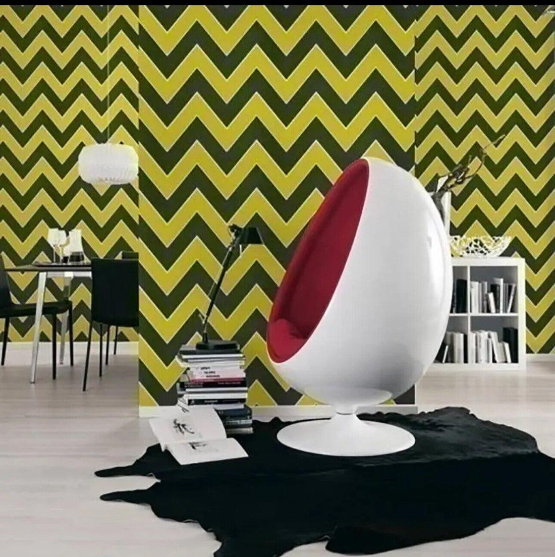 AS Creation Metropolis Zig Zag Lime Green Black Wallpaper Paste The Wall Vinyl