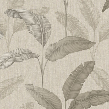 Amara Palm Leaf Beige/Gold  wallpaper Rasch 283470 Clearance