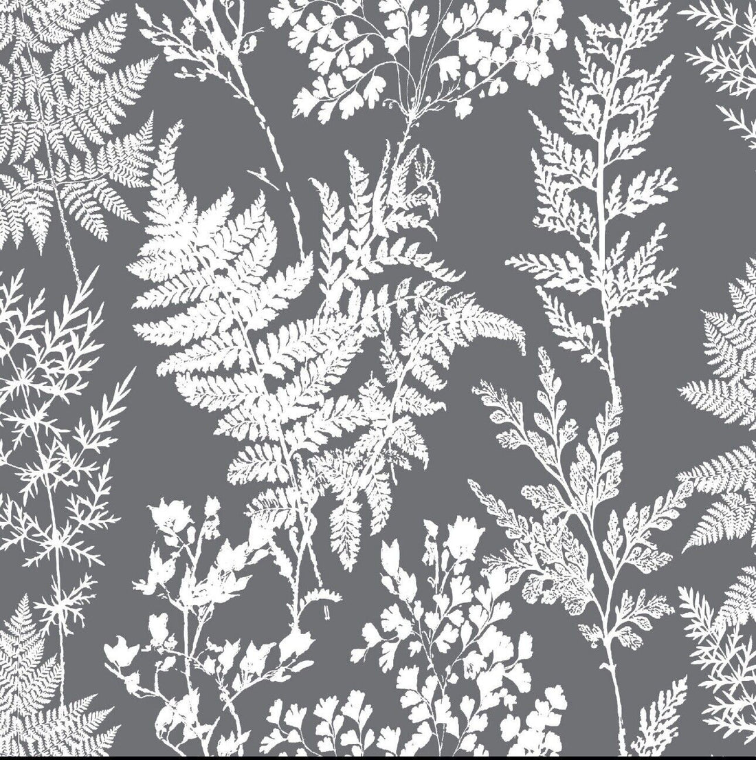 Graham & Brown White & Grey Leaves Wallpaper – Elegant Floral Design | 103298