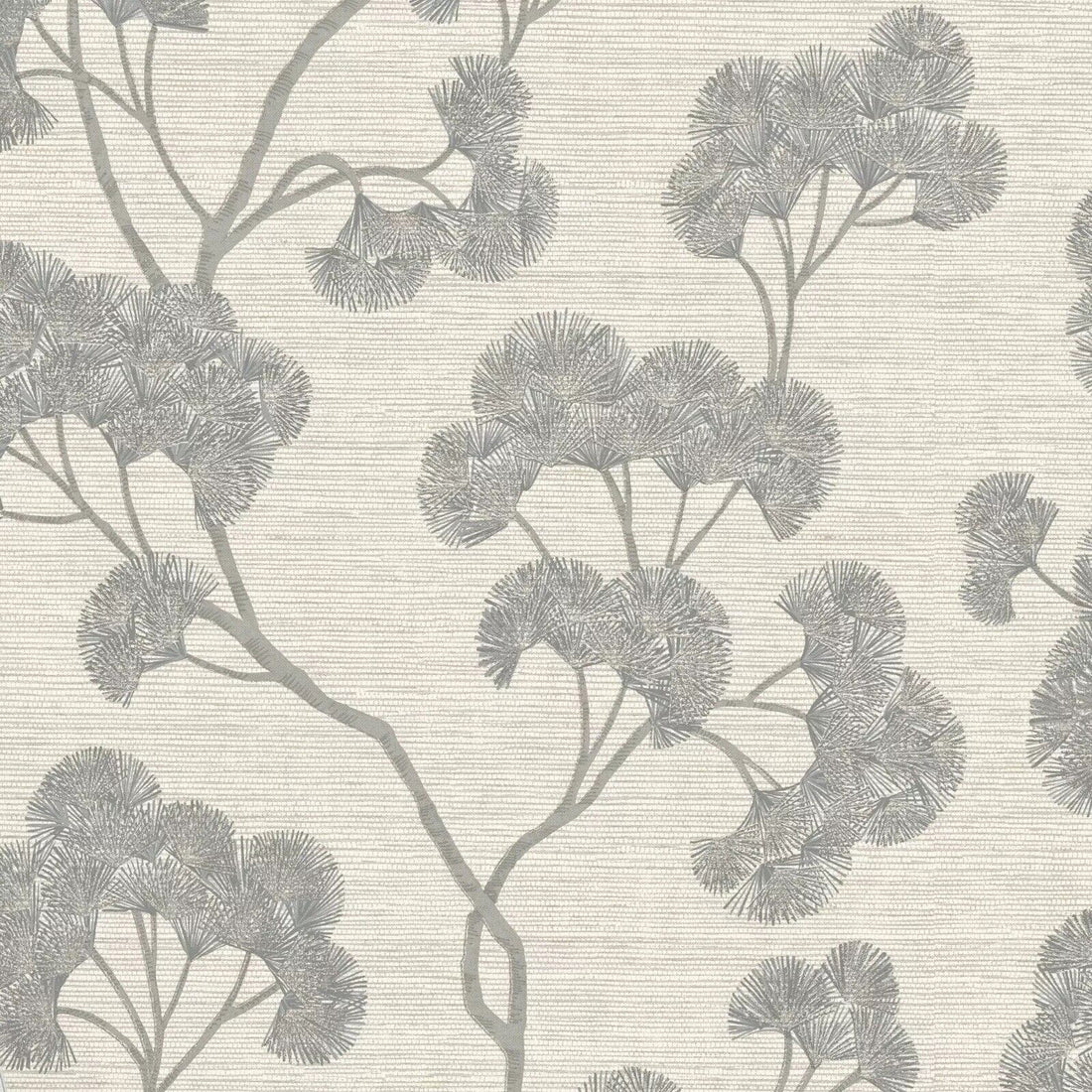 Rasch Elegant Homes Gingko Wallpaper – Textured Grey Botanical Leaf | 316025