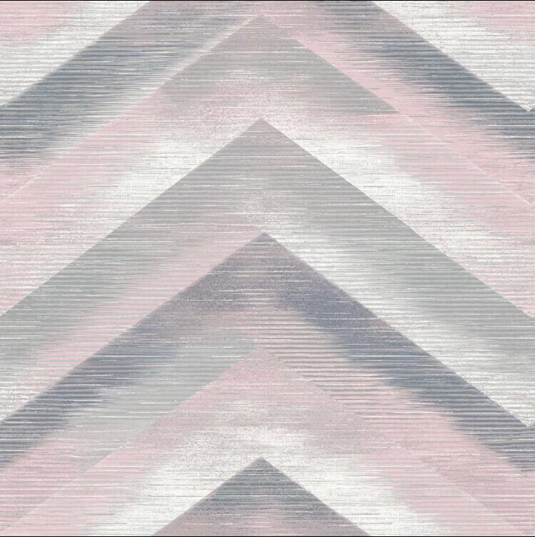 Holden Decor Cascade Wave Dusty Pink Metallic Wallpaper 35723 ( Clearance)