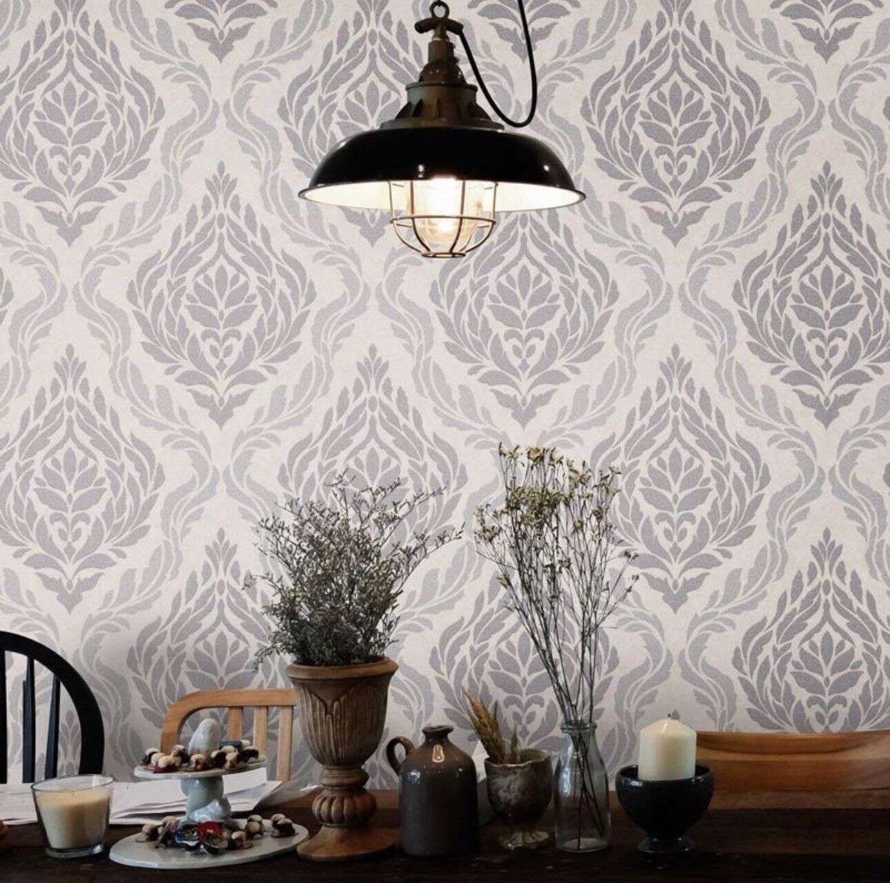 Erismann Carat Damask Champagne Texture Glitter LuxurySparkle 10060-02 Wallpaper
