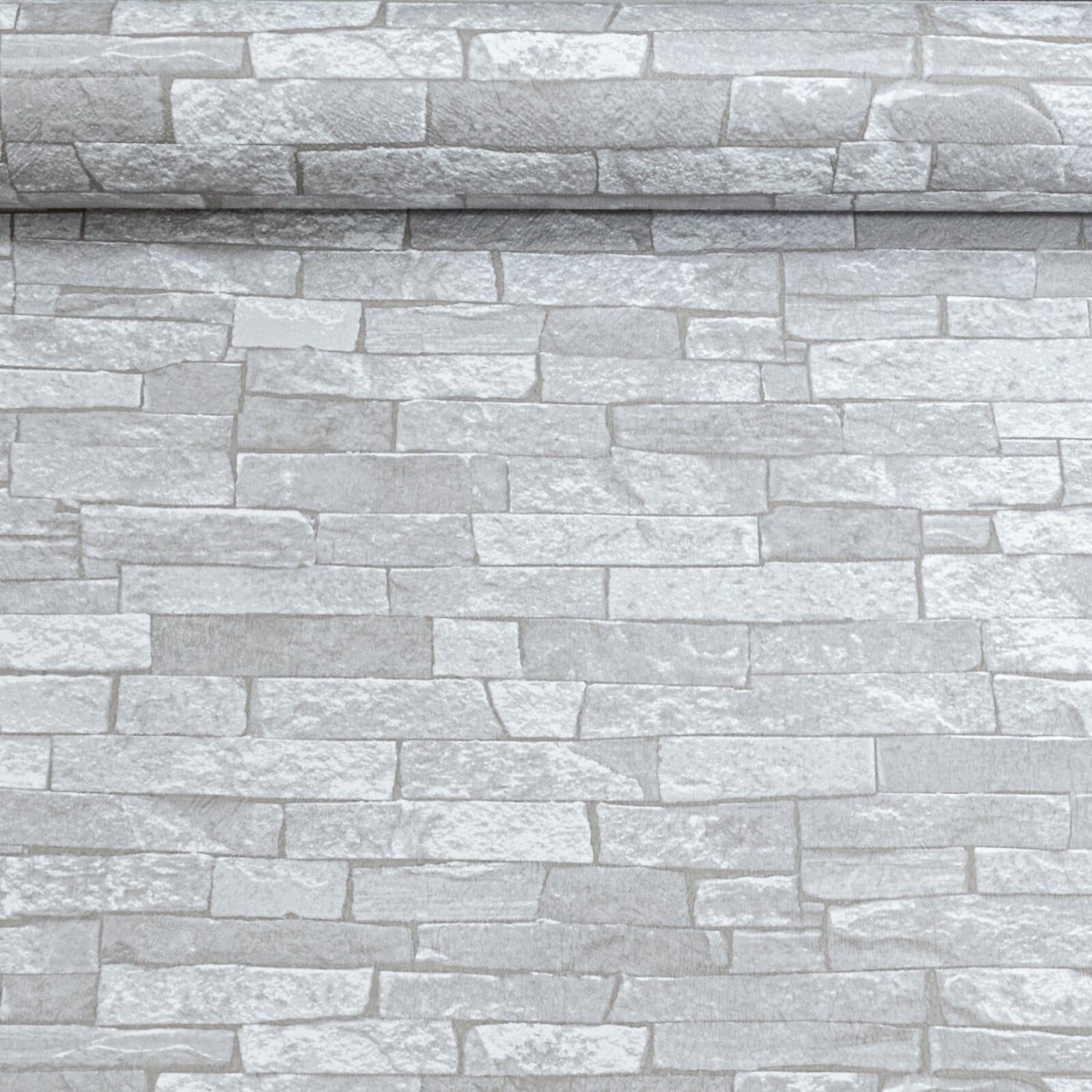 Rustic Brick 3D Effect White Light Medium Grey Textured Feature Wallpaper 05546-20