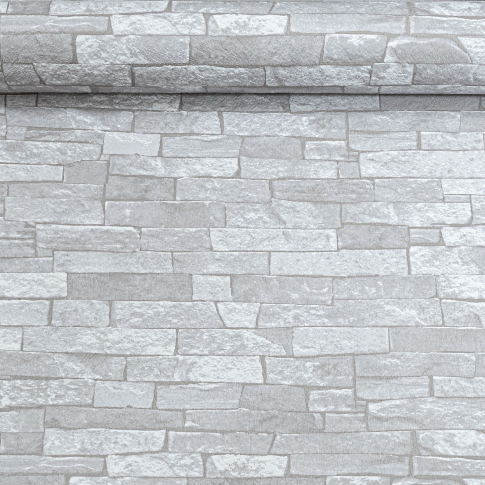 Rustic Brick 3D Effect White Light Medium Grey Textured Feature Wallpaper 05546-20