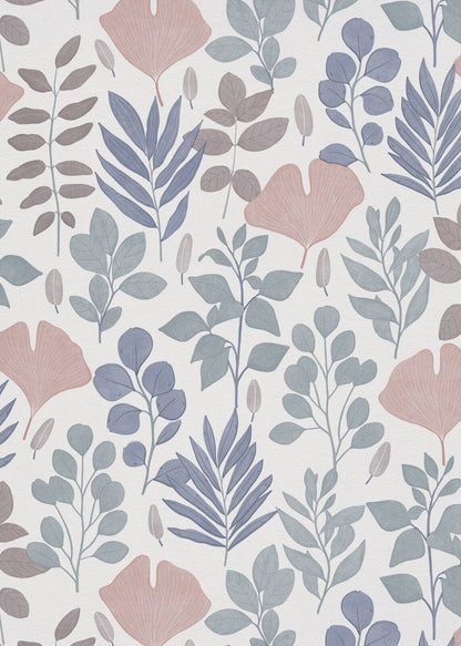 Erismann Blossom Wallpaper Botanical Floral Leaves Textured Vinyl 10425-07