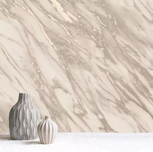 REALISTIC MARBLE EFFECT METALLIC SHIMMER SMOOTH FEATURE WALL NATURAL WALLPAPER